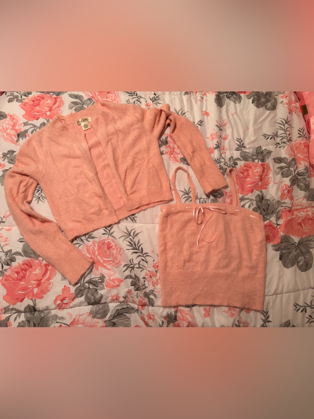 Women's Soft Knit Two-Piece Sweater Set - Pink